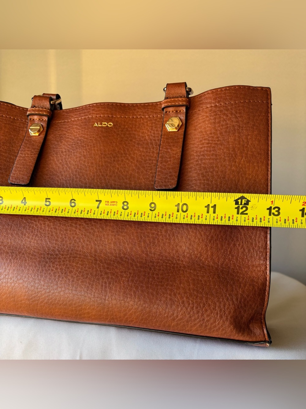Aldo Brown Leather Tote Bag - Picture 9 of 10